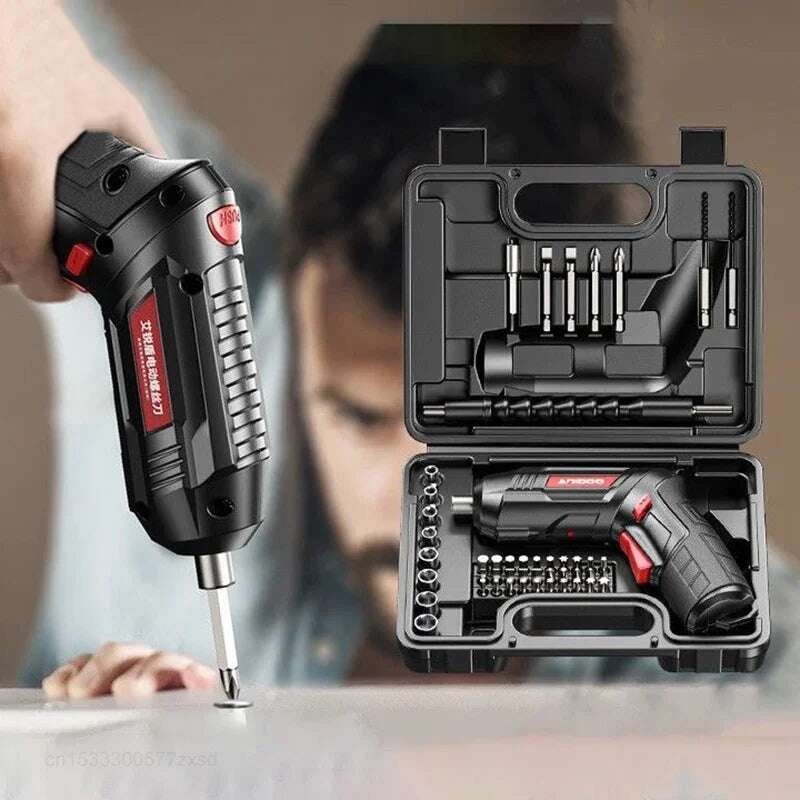 Electric Screwdriver Set, 3.6V Cordless & Rechargeable, 3.5N·m Max Torque, USB Power Rechargeable Screwdriver with 44pcs Driver Bits, Ideal for Small Projects