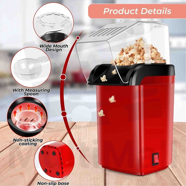 Aluminum Popcorn  Machine, Electric Instant Popcorn Make Aluminum Popcorn Machine Machine, Electric Instant Popcorn Make 17 L Popcorn Maker